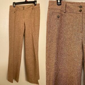 At Studio Tweed Dress wool silk old money trouser career pants slacks long 4